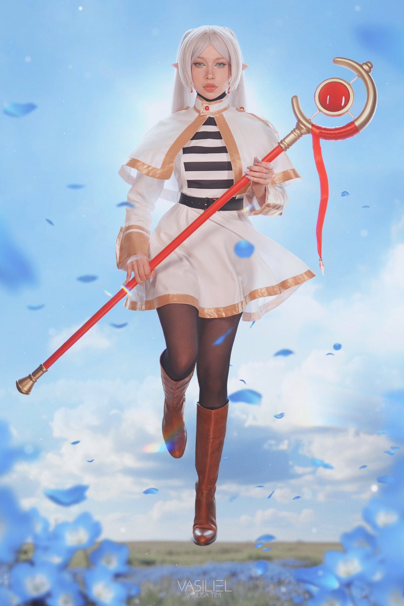 Vasiliel_cos's tweet image. Frieren cosplay and photo by me