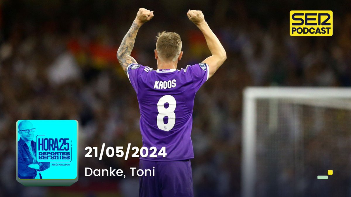 PROGRAMA #SERPodcast📻➡El deporte del martes con <a href="/JGALLEGOonfire/">JesúsGallego🐬</a>:

▶️ Danke, Toni

📌 Kroos anuncia su retirada a final de temporada, Florentino Pérez en París, Alexia Putellas renueva con el Barça y resto de fútbol, #GirodItalia🚲, baloncesto...

🔊linktr.ee/Hora25Deportes