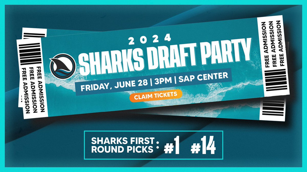 There's no party like a Sharks Draft Party! 🎉 See you at SAP Center on June 28 🎟️: bit.ly/4bqB50x