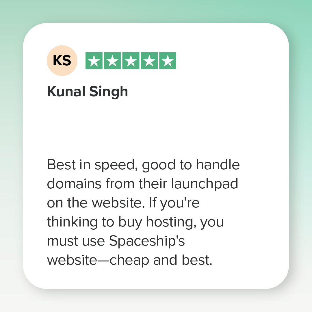 spaceship's tweet image. 🌟 Do you check reviews before choosing a service? With 710+ #Reviews on TrustPilot, it's clear why people choose Spaceship. This review highlights our speed and easy domain management. See what others say about #SpaceshipTech on #TrustPilot and share your experience!