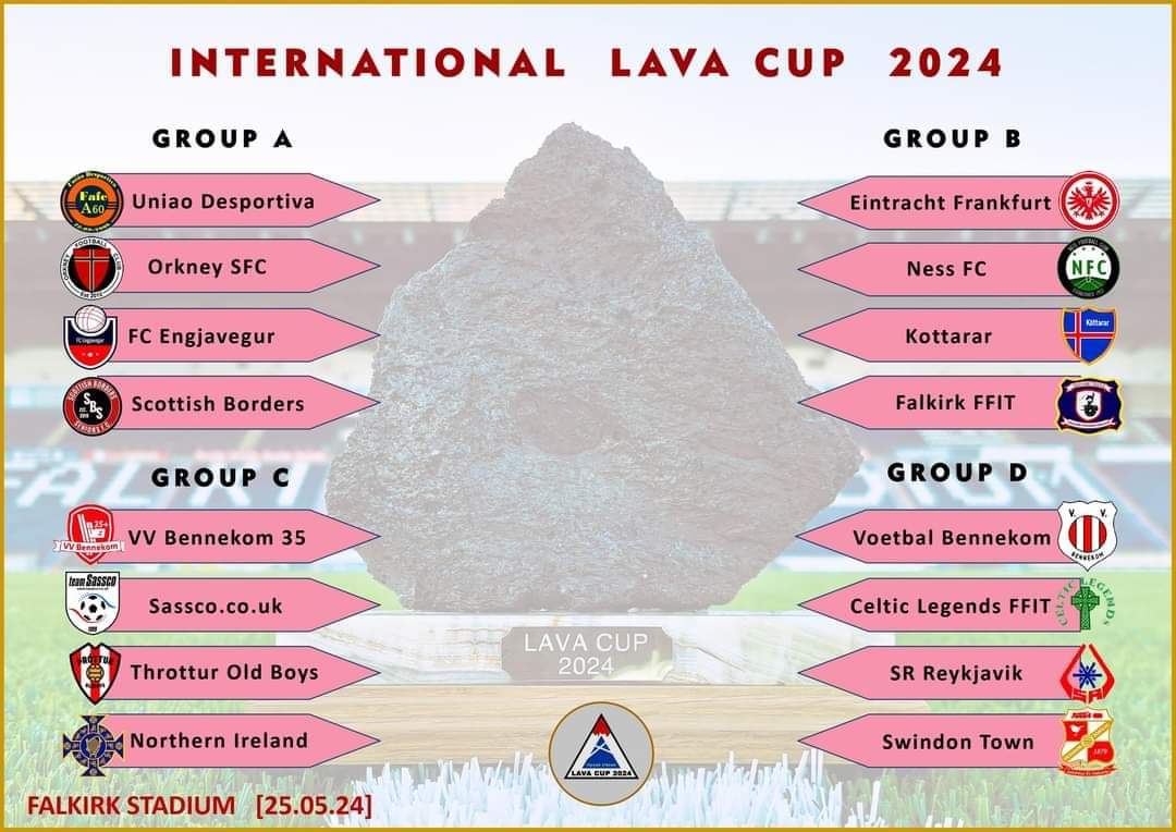 Four days till the Lava Cup kicks off at Falkirk Stadium. The charity senior event is raising money for Strathcarron Hospice & Falkirk Mental Health Association. Come along and give the Oldboys support.