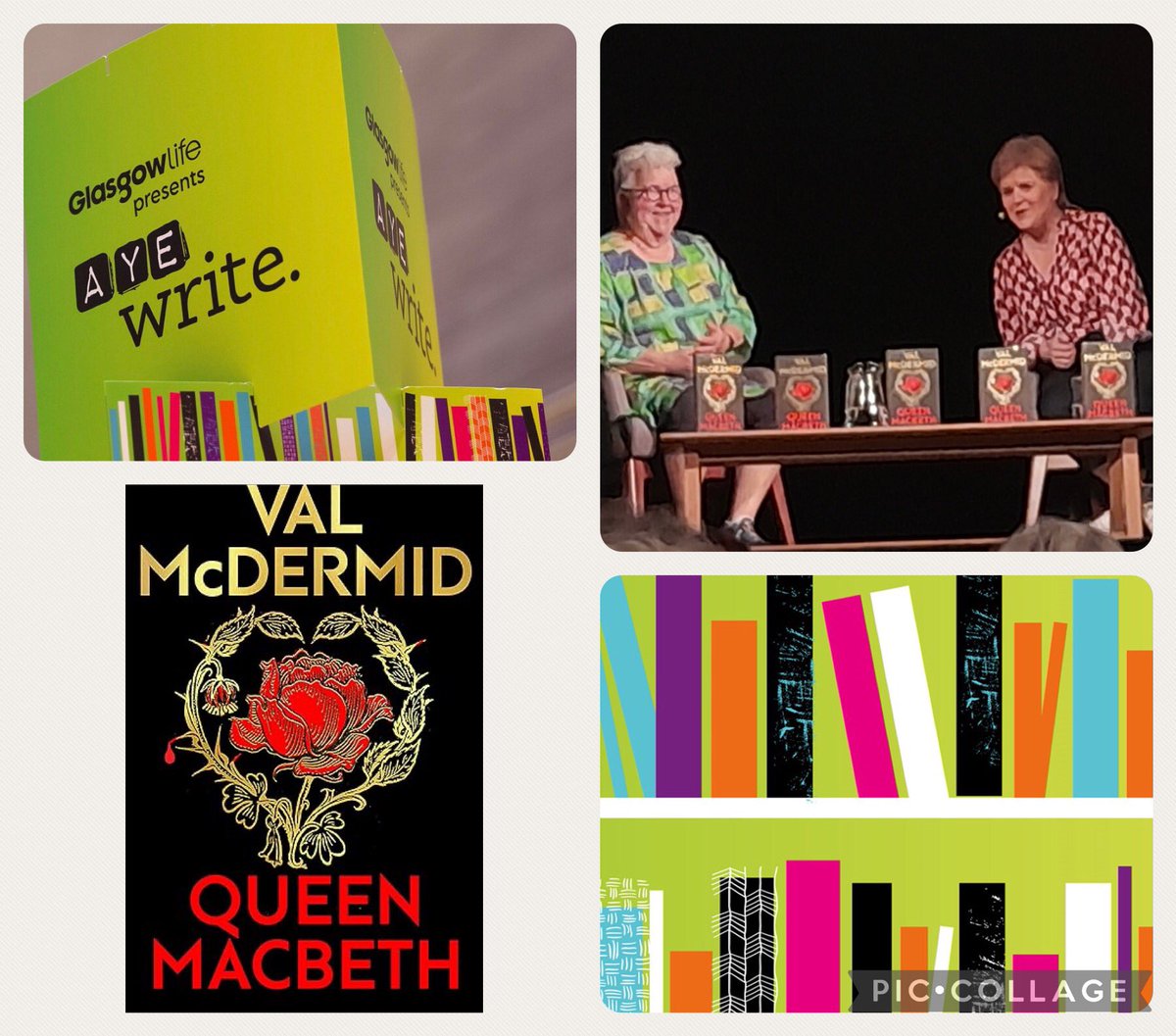 What a great @AyeWrite event! ⭐️⭐️⭐️⭐️⭐️Can’t wait to get started Queen Macbeth and see what see gets up to. @glasgowlife @valmcdermid @NicolaSturgeon #smartwummin