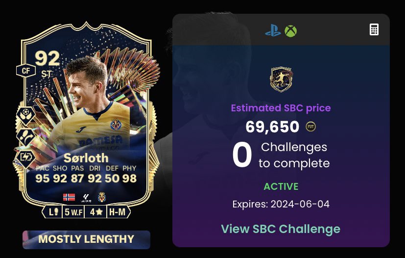 Why you shouldn’t complete this card • ❌ No 5 ⭐️ Skills • ❌ 70k is a lot of coins • ❌ Not 6'6 • ❌ Only 98 Physical (I just don’t want to play against him) 😭