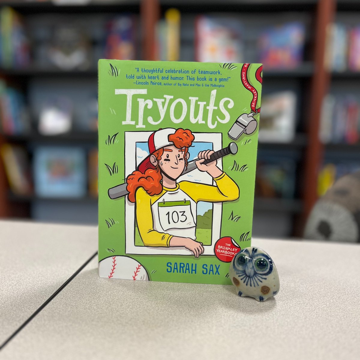 📚⚾ Tryouts by Sarah Sax. #dailybutlershelfie #Tryouts @SarahSax @AAKnopf