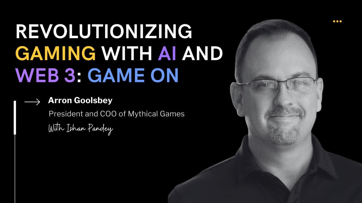 Ishan Pandey interviews Arron Goolsbey of Mythical Games about integrating AI and blockchain to create player-owned game economies. #gamefi, #playmythical hackernoon.com/arron-goolsbey…