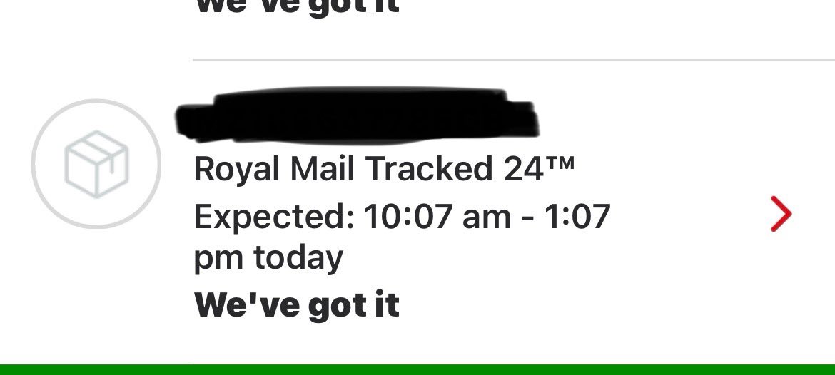 SaraLT86's tweet photo. @BlueMoonMikeyJ @geek_country @RoyalMail Interesting, I wonder if there’s been wider issues with this as I sent a Tracked 24 parcel yesterday which said it was due to be delivered today but the tracking hasn’t moved from my local mail depot at 8pm last night! https://t.co/q6rvBgWVlp