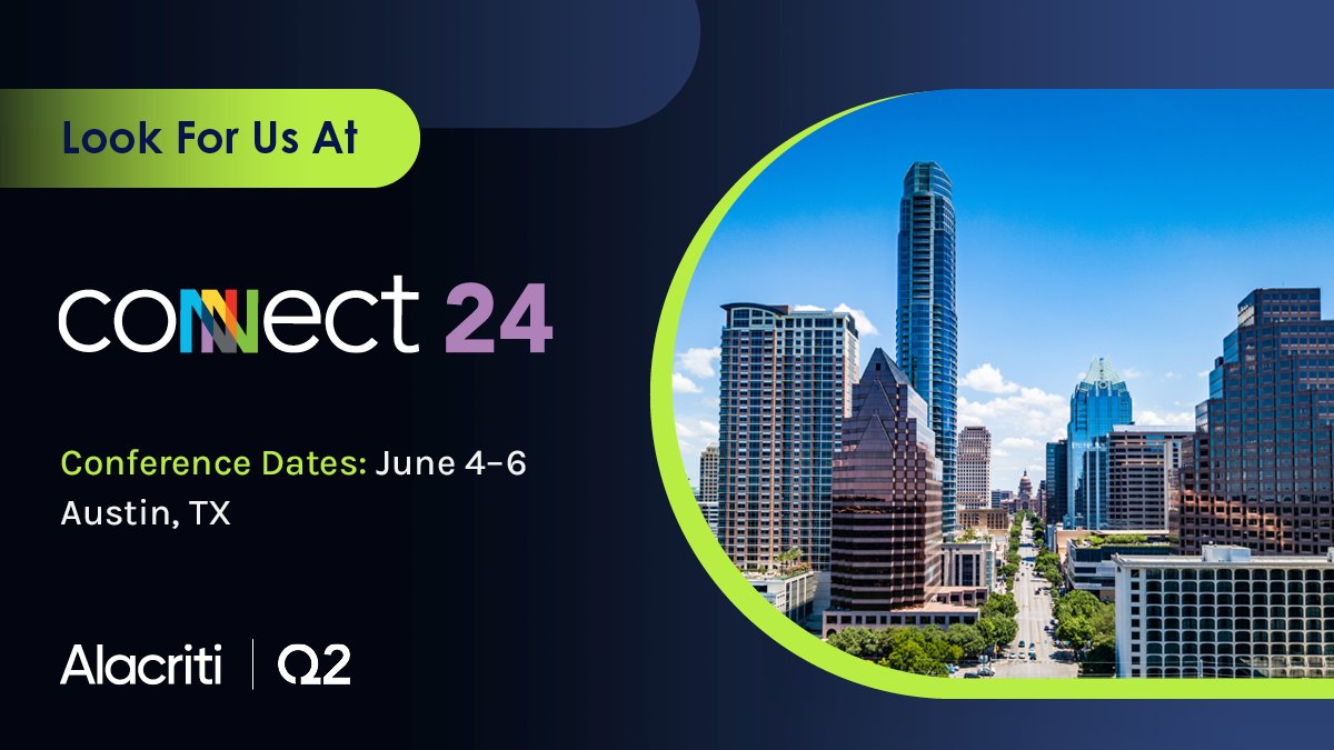 .@Q2_Software's #CONNECT24 is two weeks away, and we're exhibiting! Stop by to learn how we can help your financial institution deliver a modern, faster #payments experience. hubs.ly/Q02x_mlW0 #Q2CONNECT