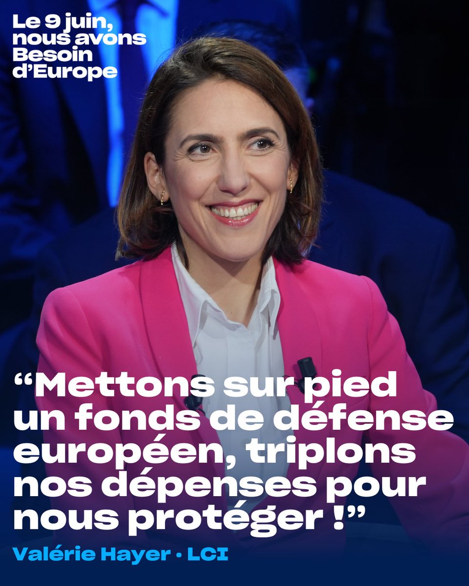 « Nous sommes dans une course contre la montre. À l’ouest, Donald Trump sera peut-être élu dans six mois. À l’est, Vladimir Poutine menace l’Europe. Agissons ! » @ValerieHayer #LaGrandeConfrontation