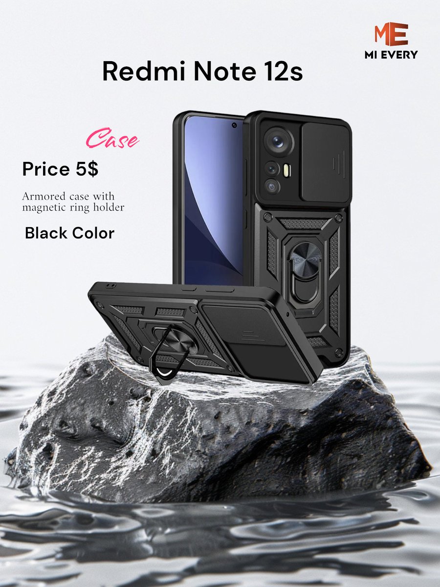 Mievery_Lebanon's tweet image. Armored case with
magnetic ring holder For a phone #RedmiNote12s Black 🖤 color 
#Price 5$ #BuyNow 03695578

#Xiaomi #Covers #XiaomiLebanon #ShopOnline