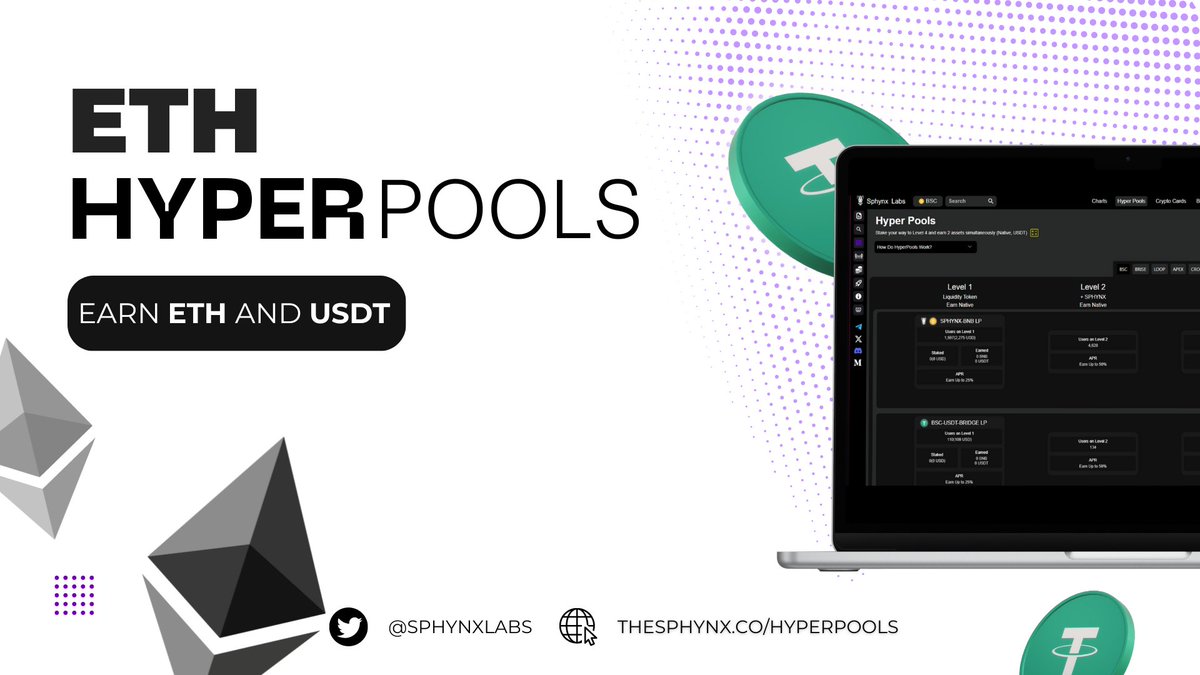 The best way to earn $ETH is when it's real yield with high APRs made possible with the Sphynx Labs Hyper Pools 🔥 Do not miss out on that opportunity to grow your $ETH 🔮🧪