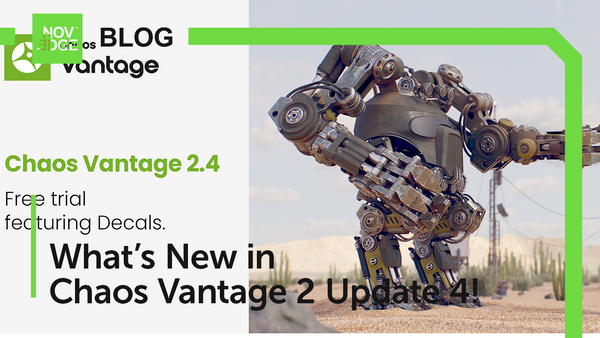 Novedge's tweet photo. New Update for Chaos Vantage and real-time rendering! #Chaosvantage #Realtimerendering #3Drendering #Archviz https://t.co/hXpsvhNOz1 https://t.co/egGsjIduB0