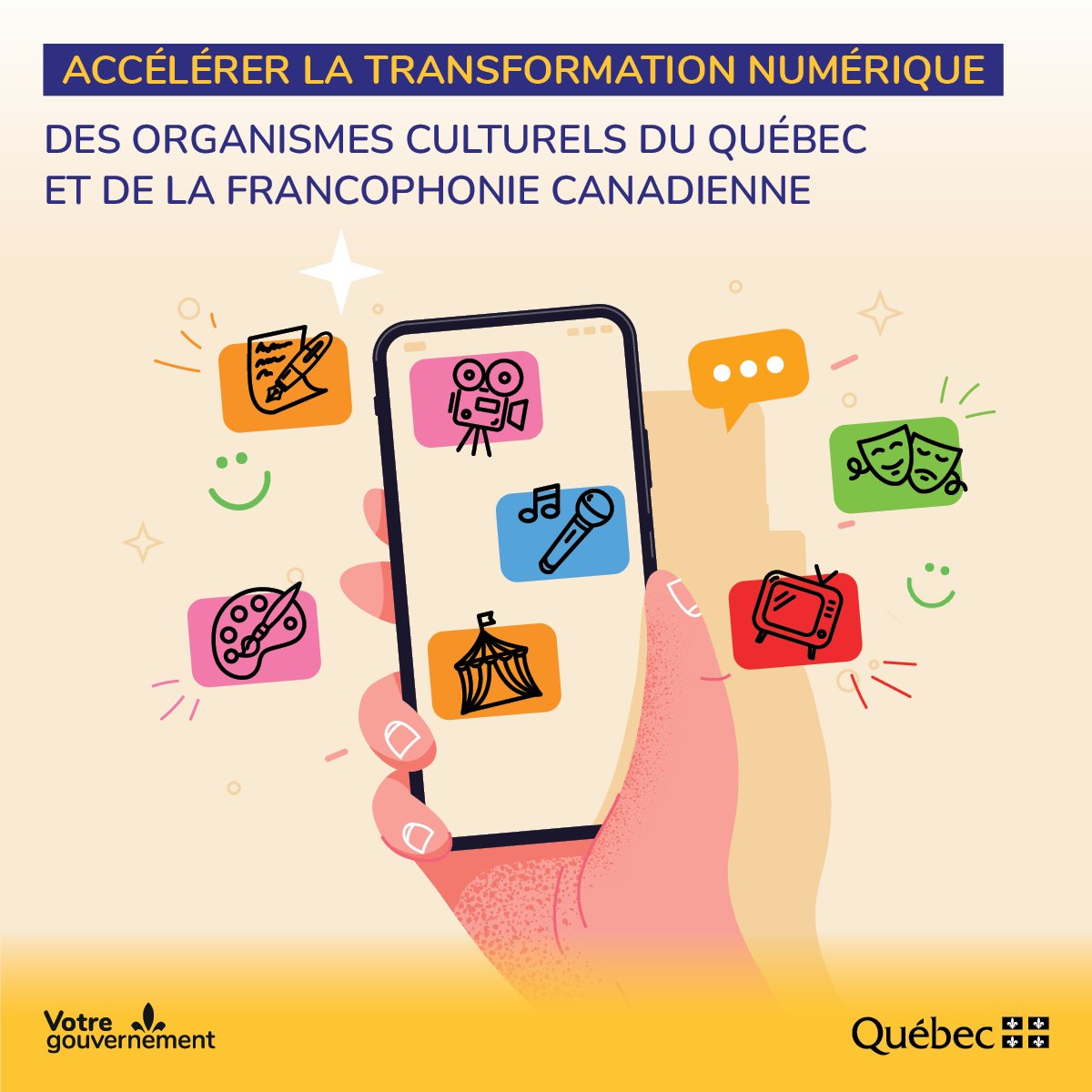 Il est toujours temps de participer à la 2e édition de l’Appel de projets pour le développement culturel #numérique dans la francophonie canadienne!

Date limite : 21 juin 2024
Tous les détails : bit.ly/3Ucht9G
#découvrabilité #francophonie #CultureQc | @mlfquebec