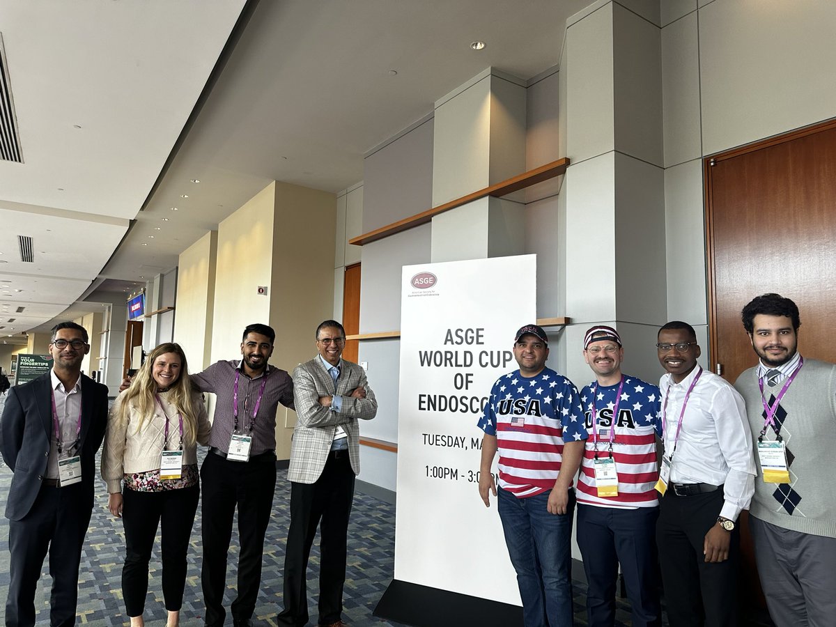 Took home 4th place at the @ASGEendoscopy World Cup of endoscopy as the representatives for the 🇺🇸🇺🇸 for the novel endoscopic Braun entero-enterostomy case Incredibly grateful for the opportunity! @shailsingh and I have never felt more patriotic @ShyamTMD @ImWvu @wvudeptofmed