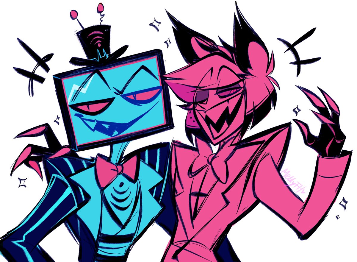 MellyFireHeart's tweet photo. Oh only if things turned out different.. 💔

Here to feed ya'll some art of these two~😉
#hazbinhotel #alastor #vox #radiostaticweek2024 https://t.co/XnKw5QdFZq