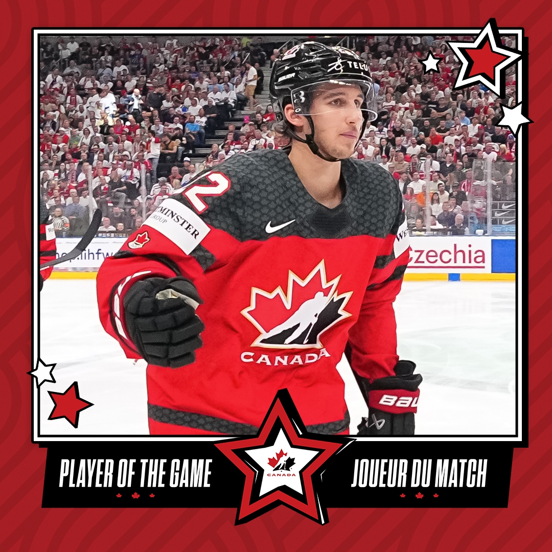 Two more goals, including the overtime winner... your Player of the Game is Dylan Cozens! 🇨🇦 Deux autres buts, dont celui de la victoire en prolongation... votre Joueur du match est Dylan Cozens! 🇨🇦 #MensWorlds | #MondialMasculin