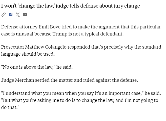 IamVyv's tweet photo. I am not tweeting every abc News update but this one is a beaut! 👍👏👏

Judge Merchan refuses to allow #FraudInChief to be treated differently to any other defendant and explains why, in no uncertain terms.

#USDemocracy

#DemVoice1

#DemsUnited https://t.co/HRmBjy8lAM