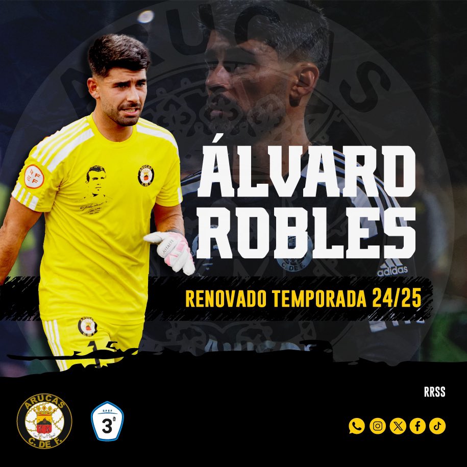 arucascf's tweet photo. 🚨 Tranquilo míster, que estabamos trabajando duro y ya tenemos la PRIMERA pieza del equipo… 

🧤 Nuestra portería seguirá estando a buen recaudo en las manos de … ÁLVARO ROBLES (@alvrobles19)

#Blanquinegros 🤍 https://t.co/SzdNtZWKry
