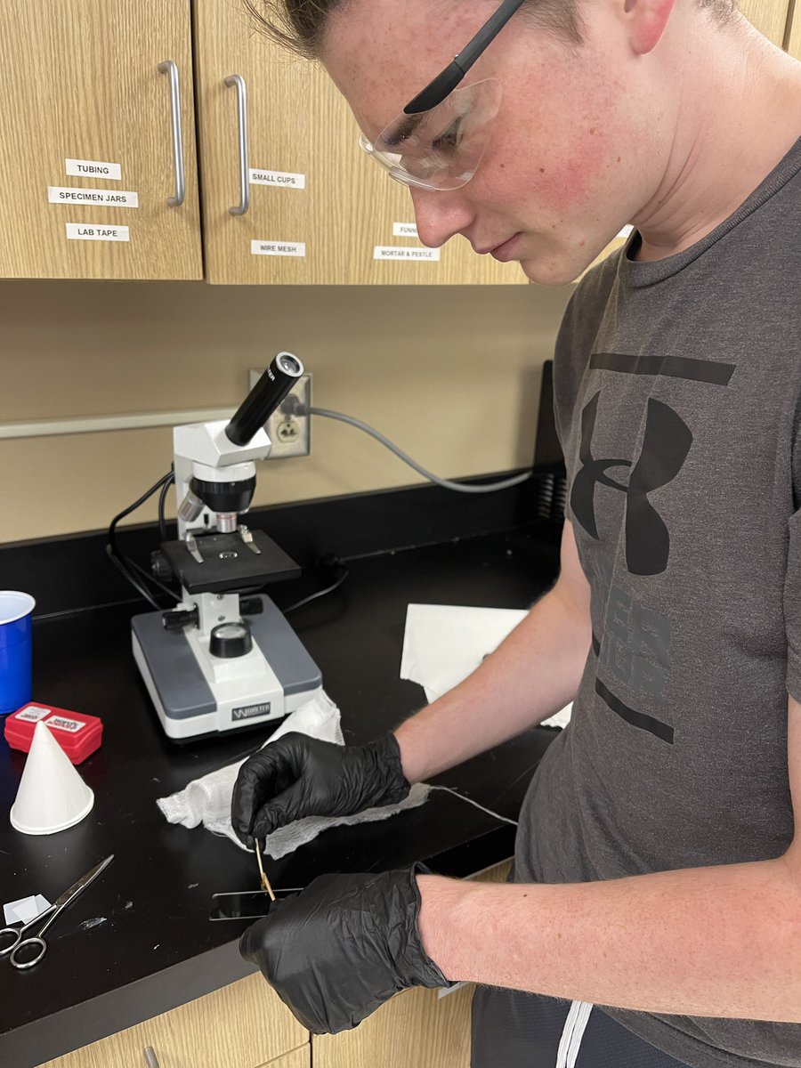 Animal Science students are finishing up their final lab activity of the year.. Fecal Floats! 💩