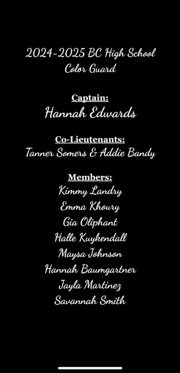 Congratulations to the 2024-2025 Color Guard! 🏳️