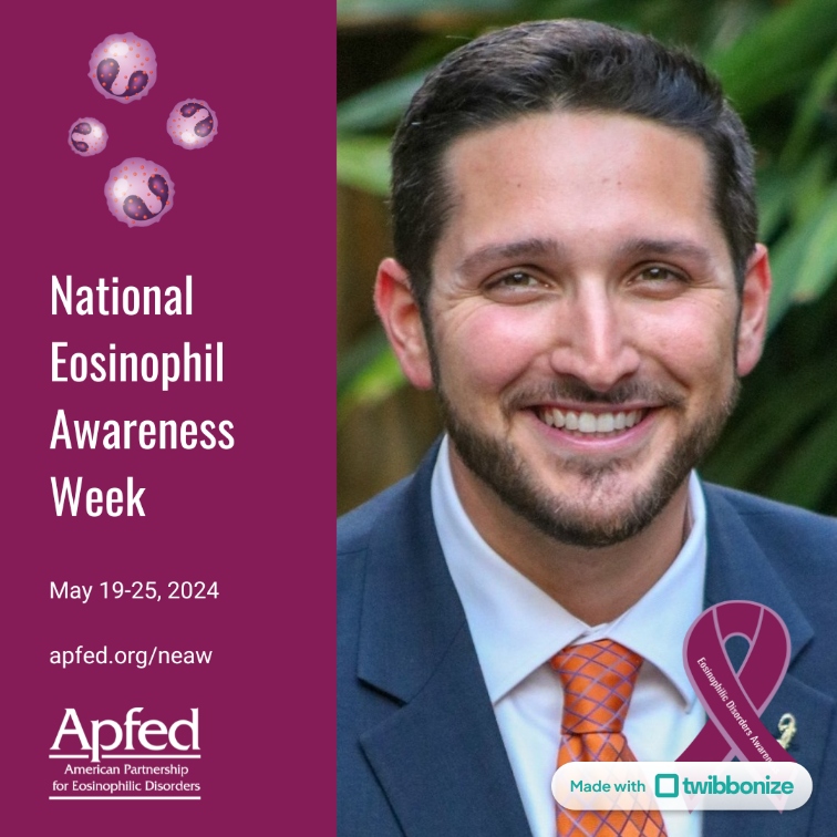 phil_arceneaux's tweet image. In 2019 at the end of Ph.D., following an ER visit, emergency endoscopy, and follow up testing at @UFHealth, I was diagnosed with Eosinophilic Esophagitis. 

 Learn more: @APFEDorg (apfed.org)

#NEAW #EosAware