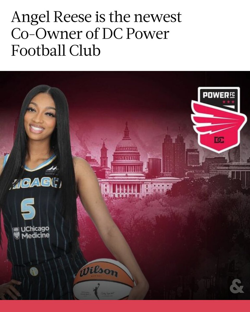 .@Reese10Angel is the newest Co-Owner of the DMV based women's soccer team.⚽ 🙌🏿 via dcpowerfootballclub/IG