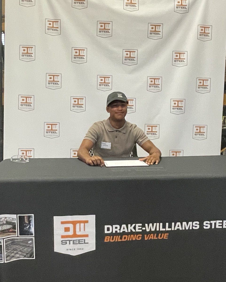 Congratulations to senior Enrique Haynes who attended the scholarship and signing ceremony yesterday with Drake-Williams Steel. Enrique will begin work this summer and has received a full scholarship to study Welding at Metro Community College. #Proud2bMPS