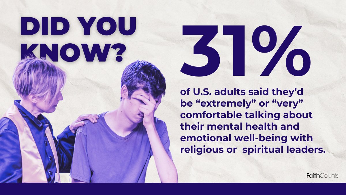 31% of U.S. adults feel at ease discussing mental health with spiritual leaders, says a @pewresearch study. What makes faith a go-to for emotional support? Thoughts? 💭✨ #FaithAndMentalHealth #CommunitySupport Read more
