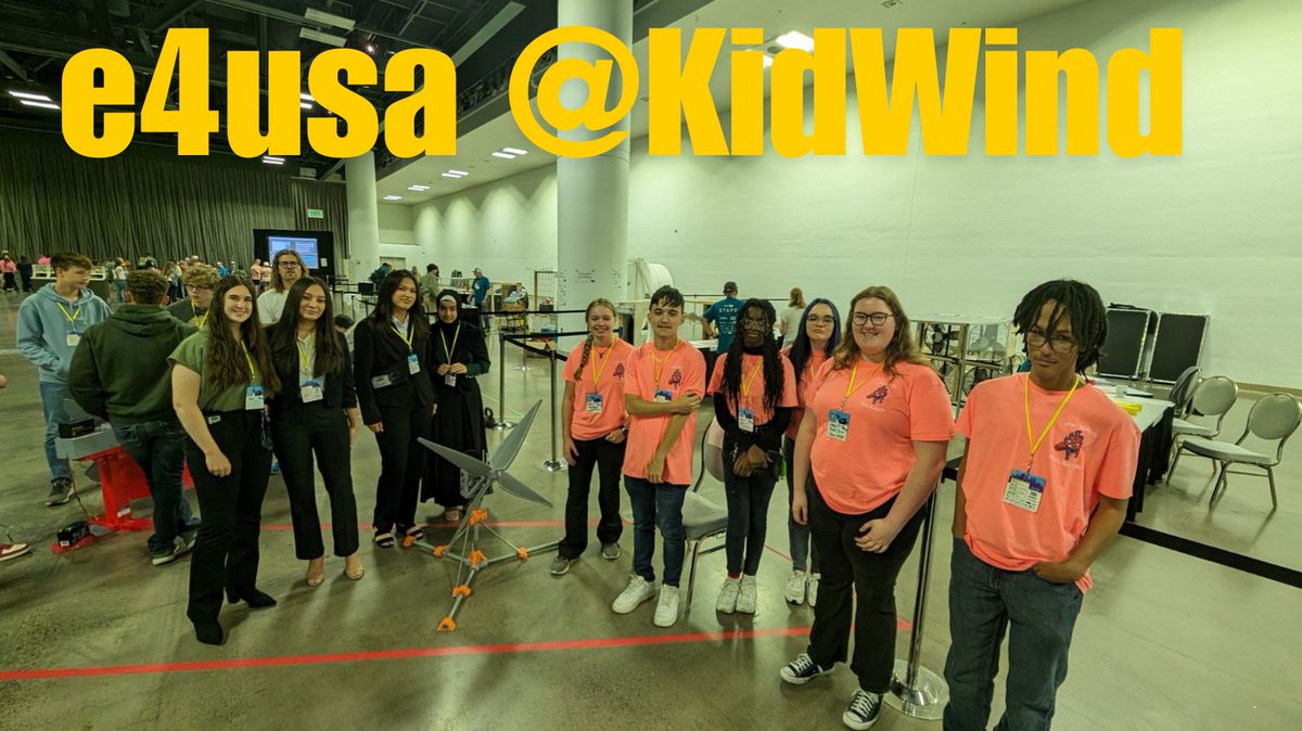e4usa's tweet image. Built for speed! VITAL KidWind e4usa team was up to the challenge.

💨 High-Speed Tunnel: 2nd with 72.35J
⚡ Super-Speed Tunnel: 1st, 4,751g of liquid, and survived 10m/s! 
Efficiency: 9th 
Overall: 7th
#WindTunnels #e4usa #kidwindchallenge