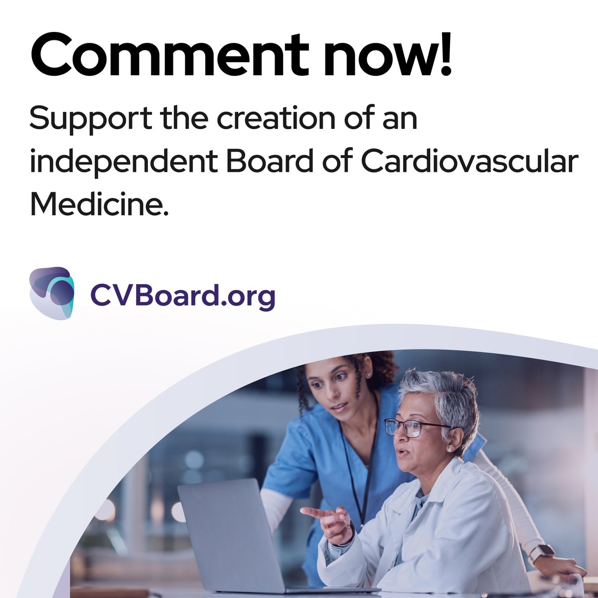Share your support for a new independent #CVBoard during the 90-day open comment period announced by ABMS. This is your opportunity to engage in the application approval process and provide insights into the benefits for clinicians and patients ➡️ CVBoard.org/get-involved/