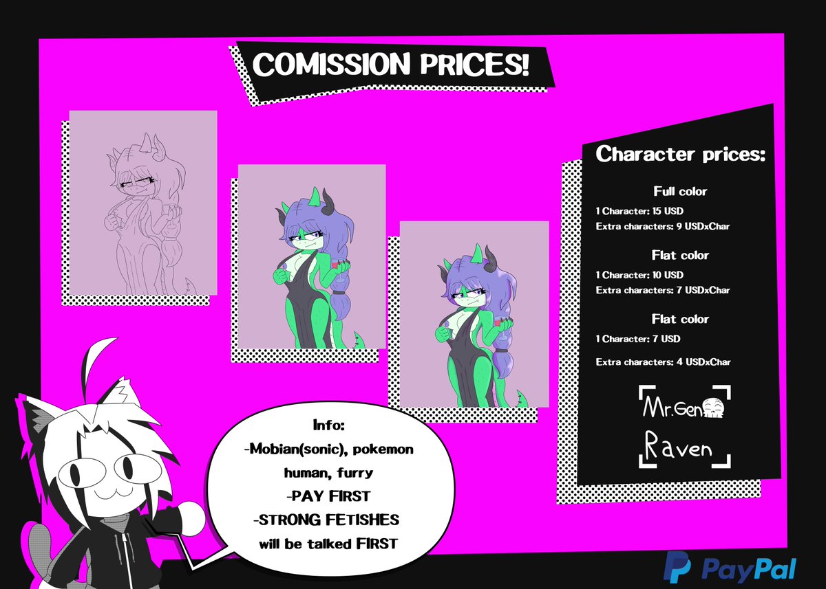 MrGenoRaven's tweet photo. 💜💜💜💜💜💜💜💜💜💜💜
💜💜💜Comission prices💜💜💜
💜💜💜💜💜💜💜💜💜💜💜
💜💜💜Send me a DM💜💜💜
💜💜💜💜💜💜💜💜💜💜💜 https://t.co/o2L0h4Lnc0