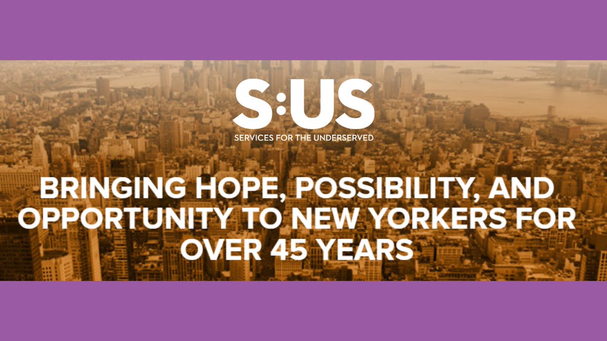 #sponsored @SUS_org plays a critical role in the health and wellbeing of New York City’s most vulnerable individuals and families, helping them overcome complex and challenging life circumstances. Learn more about us at sus.org. #NewYorkers4NY