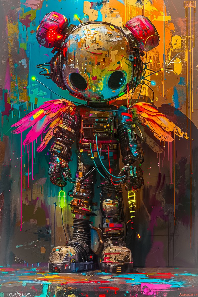 SailorPP's tweet photo. Once heavenly, now they roam the night,
Kicked out of heaven for missing first light,
Back from a rave, with wings in a glow,
Fallen angels, with stories to show,
They danced with stars, in beats so grand,
Now earthbound legends, by cosmic command.
#techno #aiparty #housemusic #AIart #AIArtCommuityudio