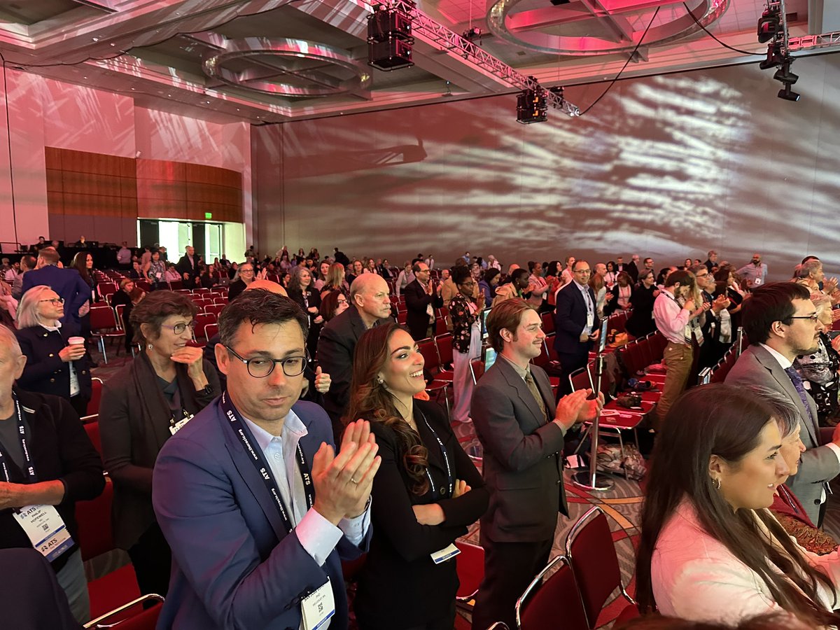 Dr. @IrinaPetracheMD delivers her first speech as the new @PresidentATS of @atscommunity and receives a standing ovation during #ats2024