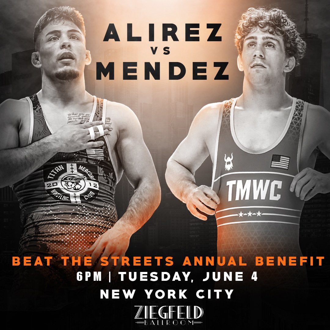 Andrew Alirez (@andrewalirez970) vs. Jesse Mendez (@PhenoMendez) is set to headline the #BeatTheStreets Annual Benefit! 📝 btsny.org/post/andrew-al… 🎟️ us.givergy.com/2024BeatTheStr… 🗓️ June 4 📍 Ziegfeld Ballroom 🎨 @geoffriccio