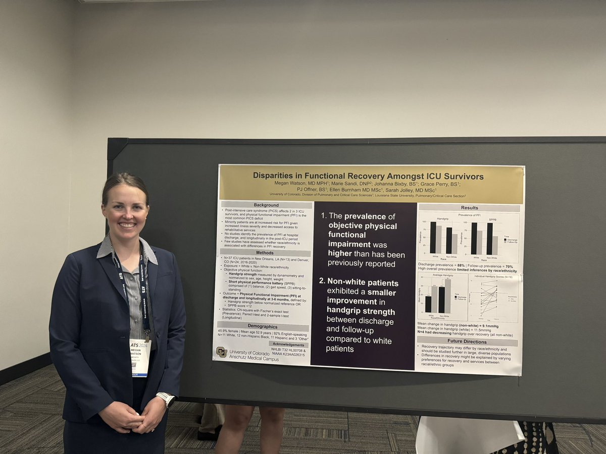 Sarah Jolley, MD, MSc (@se_jolley) on Twitter photo So proud to get to mentor <a href="/MeganWatsonMD/">Megan Watson</a> in disparities in post-ICU physical functional impairment. She is a rockstar and excited to see where her work goes!🤩🌟 So proud to get to mentor <a href="/MeganWatsonMD/">Megan Watson</a> in disparities in post-ICU physical functional impairment. She is a rockstar and excited to see where her work goes!🤩🌟