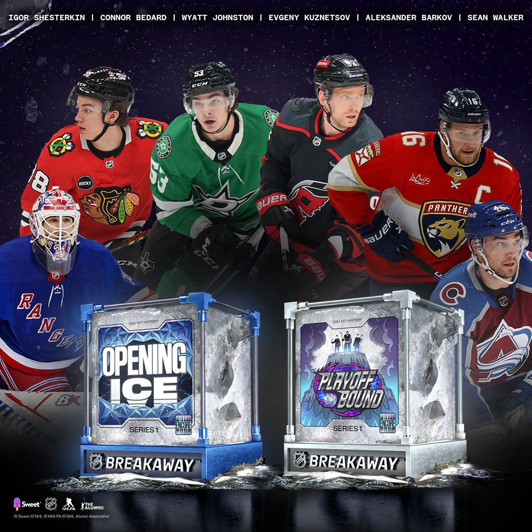 🚨 REMINDER: Opening Ice Encore and Playoff Bound Encore are hitting the drops page on Thursday, May 23!

🧊 Opening Ice Encore is the last chance to pull debuts from Connor Bedard, Igor Shesterkin, Auston Matthews, and more!
🧊 Playoff Bound Encore offers another chance to pull