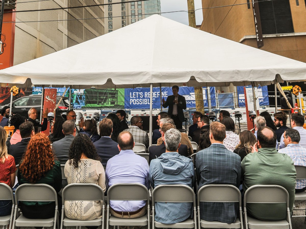 KiserVogrinDsgn's tweet photo. Exciting times ahead in Nashville’s SoBro neighborhood as Mortenson Construction breaks ground on the new Motto by Hilton Downtown Hotel! Thank you to everyone who has supported and collaborated on this project. Stay tuned for more updates as we build the future together! 🏗️✨ https://t.co/eArmX8gyNn