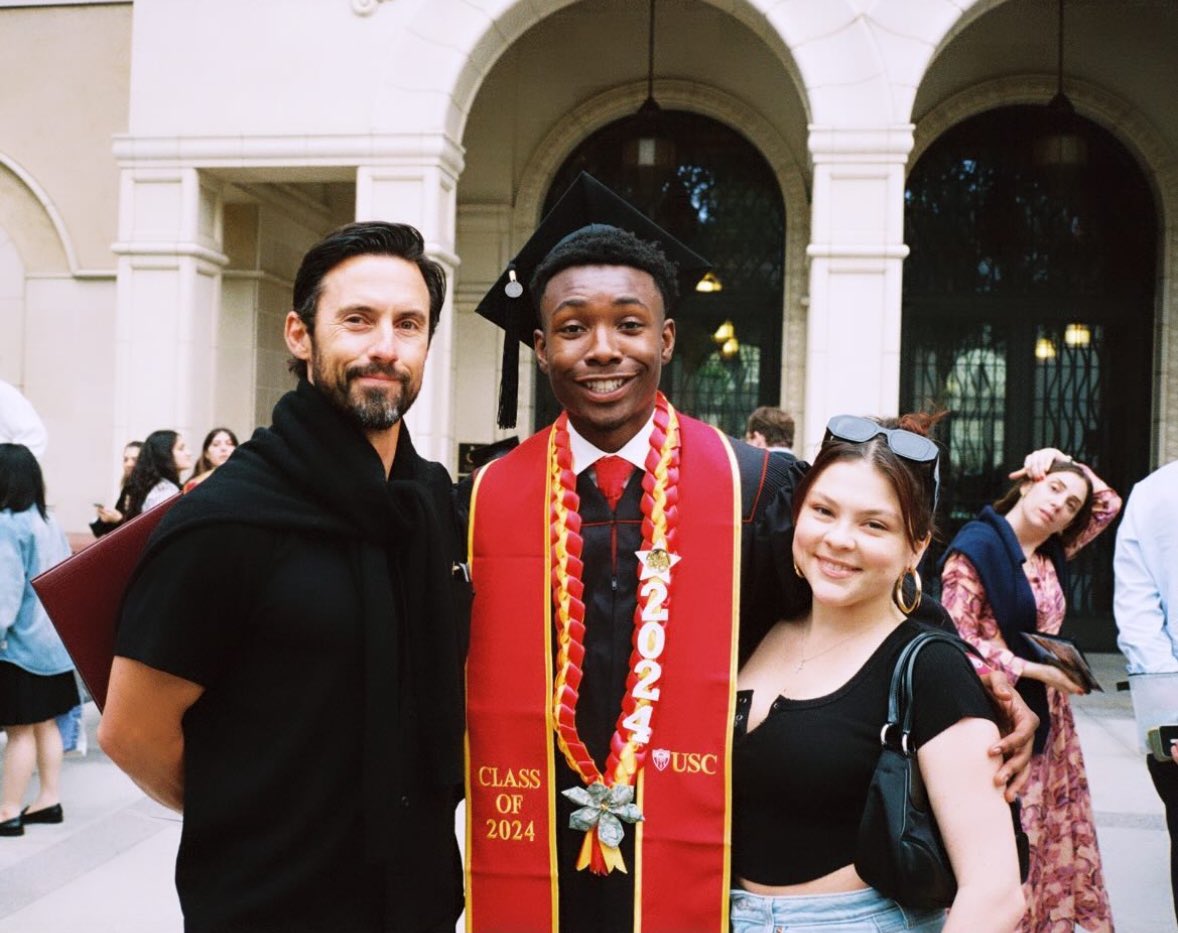 MILO VENTIMIGLIA WENT TO NIELS' GRADUATION (he played young randall in this is us) I'M CRYING