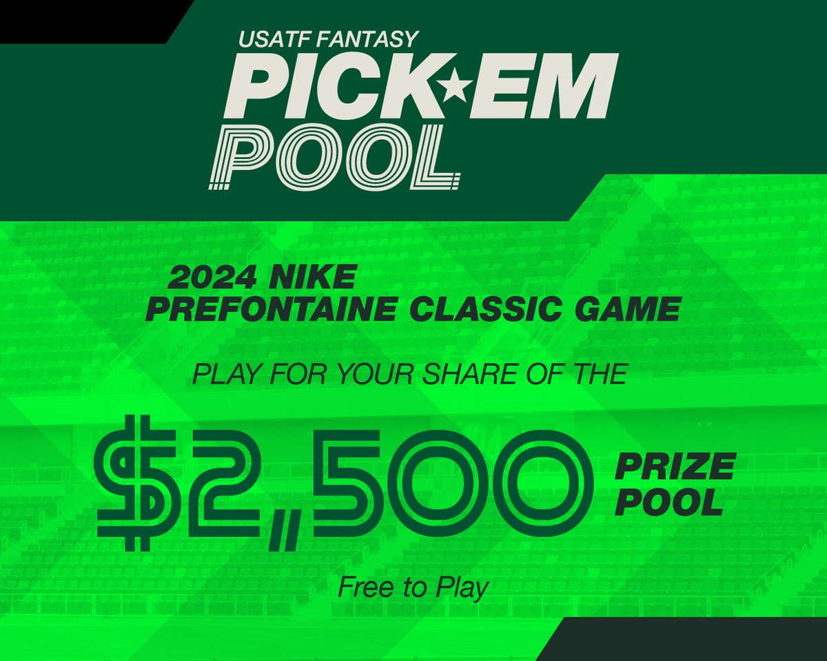 Who’s going to win the women’s 100? 🥇🏃🏽‍♀️‍ Get your picks in for your chance at the $2500 prize pool in the USATF Fantasy Prefontaine Classic Game 💸 Entries close Sat., May 25 2024 at 3:30 p.m. ET. Eligibility restrictions apply. See usatf.org/pickem for details.