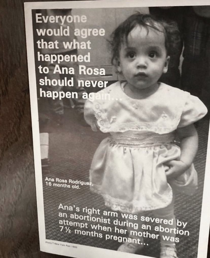 Send this to the person who told you late-term abortions don’t exist. Meet Ana Rosa Rodriguez. She survived a late-term abortion attempt. At 32 weeks in utero, her mother, Rosa, visited Abu Hayat’s notorious “Butcher of Avenue A” abortion facility in New York City in 1991.