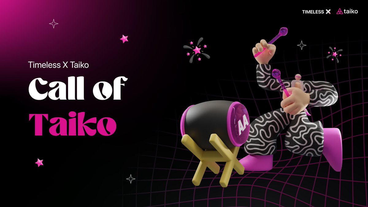 Introducing Timeless: Call of Taiko on @galxe, an exploration of <a href="/taikoxyz/">Taiko.eth 🥁</a> Hekla Testnet⚡

Here’s how you can complete all testnet tasks and grab 300 points with <a href="/timelesswallet/">Timeless X</a>!👇🧵