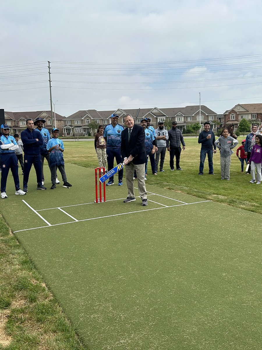 On May 18, we held a ribbon cutting ceremony to officially open the brand new cricket field at Sixteen Mile Sports Complex. Learn more about the Sixteen Mile Sports Complex expansion construction project: oakville.ca/parks-recreati…
