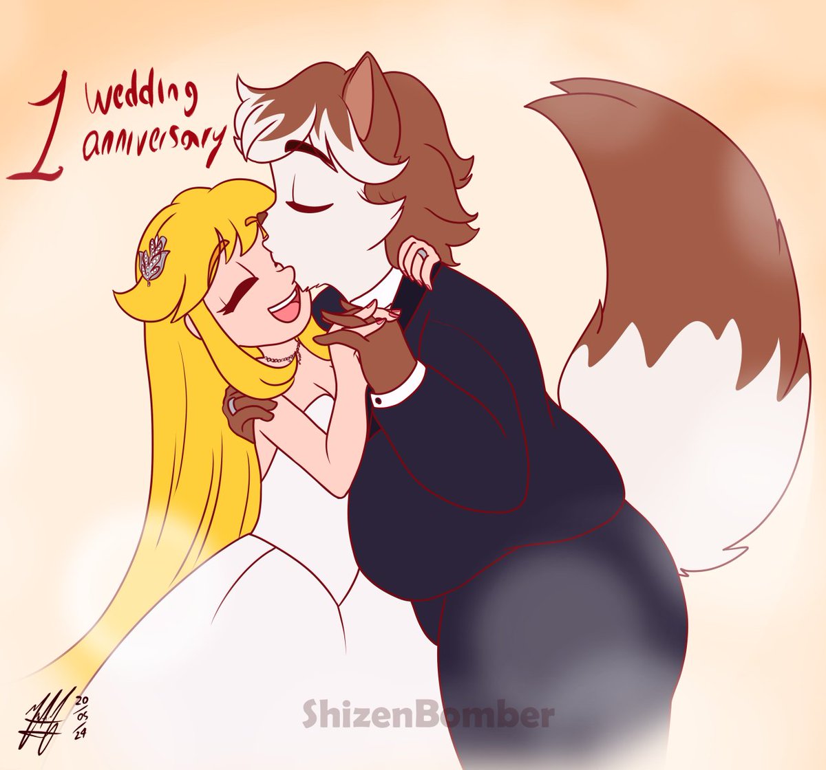 Yesterday was our wedding anniversary with @Akubon_ Happy anniversary my love, I love you very much, thank you for this first year together where we take care of and love each other, thank you very much 🩷🩷🩷