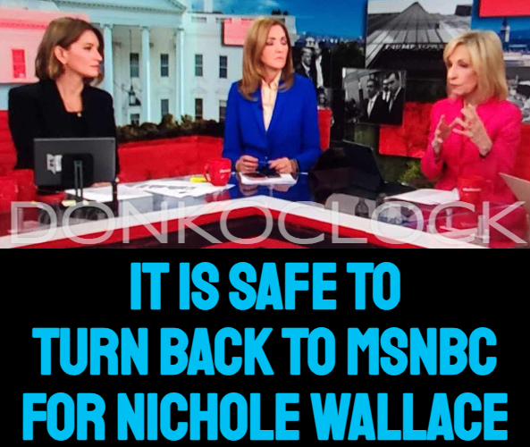 Finally, Andrea Mitchell and Katy Tur are off the air on @MSNBC. #Unwatchable I look forward to watching Nichole Wallace at 4 on @DeadlineWH Drop a heart 💙 if you agree! #FireKatyTur #FireAndreaMitchell