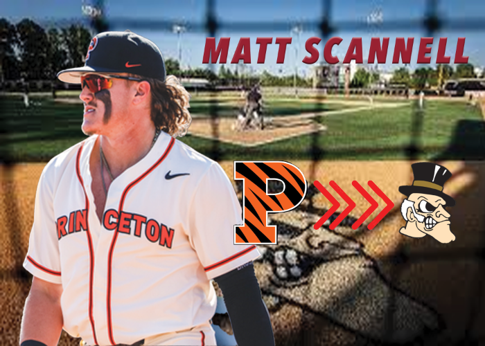 64Analytics (@64analytics) on Twitter photo Congratulations to <a href="/mattscannell7/">Matt Scannell</a> on his commitment to <a href="/WakeBaseball/">Wake Forest Baseball</a>!
Everyday starter in the OF for Princeton for the last two years. .276/.403/.500 slash this year with 8 HRs & 12 2Bs. Congratulations to <a href="/mattscannell7/">Matt Scannell</a> on his commitment to <a href="/WakeBaseball/">Wake Forest Baseball</a>!
Everyday starter in the OF for Princeton for the last two years. .276/.403/.500 slash this year with 8 HRs & 12 2Bs.