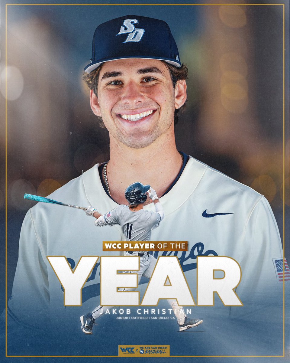 JC stands alone atop the WCC.

Congratulations to <a href="/JakobChristian_/">Jakob Christian</a>  for being named the 2024 WCC Player of the YEAR!

#GoToreros
