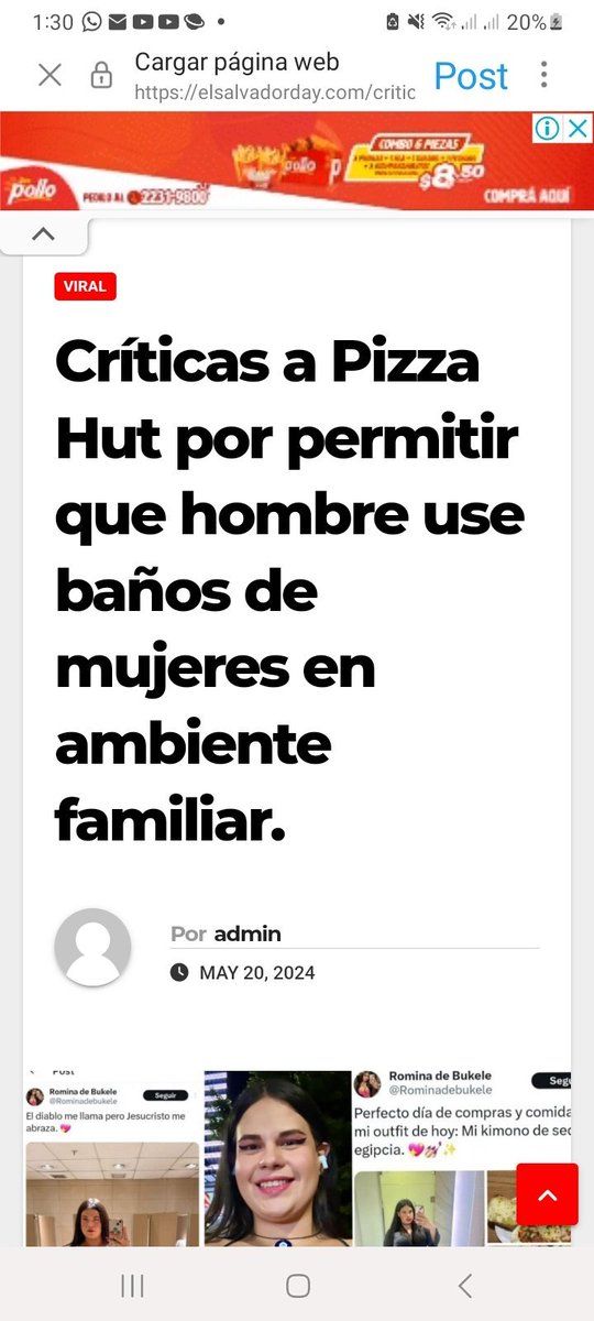 SE VAN A JODER, AMIGOS DE PIZZA HUT
Esto es un señalamiento grave, señores de <a href="/PizzaHutSV/">Pizza Hut SV</a>: por andar de "inclusivos"  pusieron en riesgo a la gente de bien, que visita sus restaurantes. Ustedes van a perder clientes que son mayoría, por sus deficientes politicas.