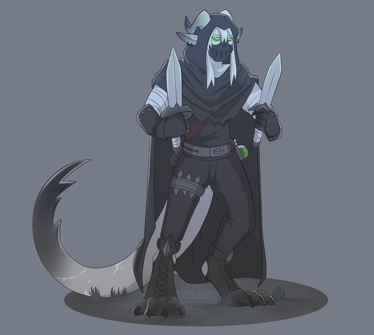 Since we started a new game, I updated my Tiefling's design!