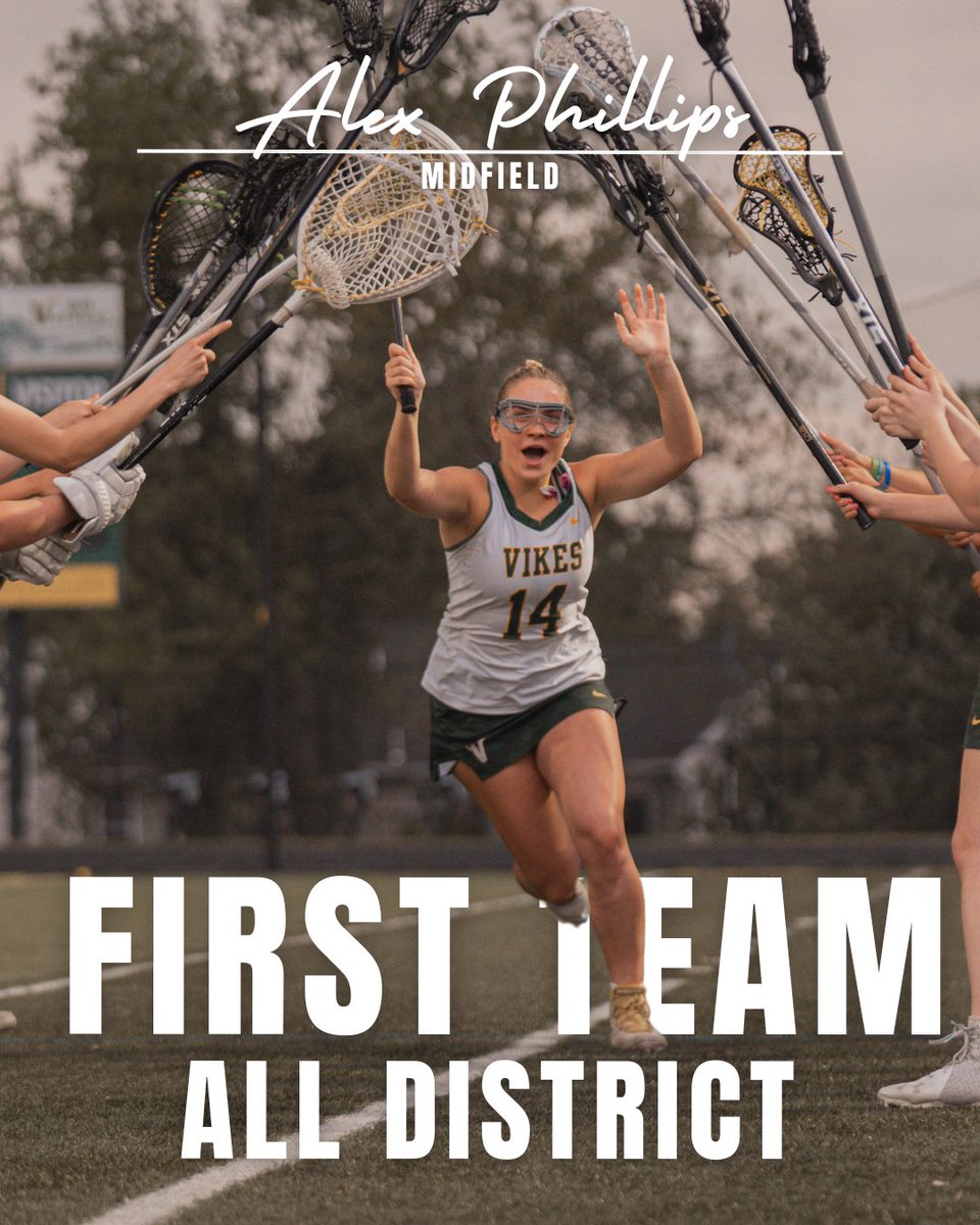 VikesGLax's tweet photo. Congratulations to our 1st Team All District selections

Midfield 
Alex Phillips
Katie Clarke 

Defense
Sophie Garbe
Kailey Renehan

@ValleyBoosters @LoCoSports @LVHS_official https://t.co/PH6kVvXKP8