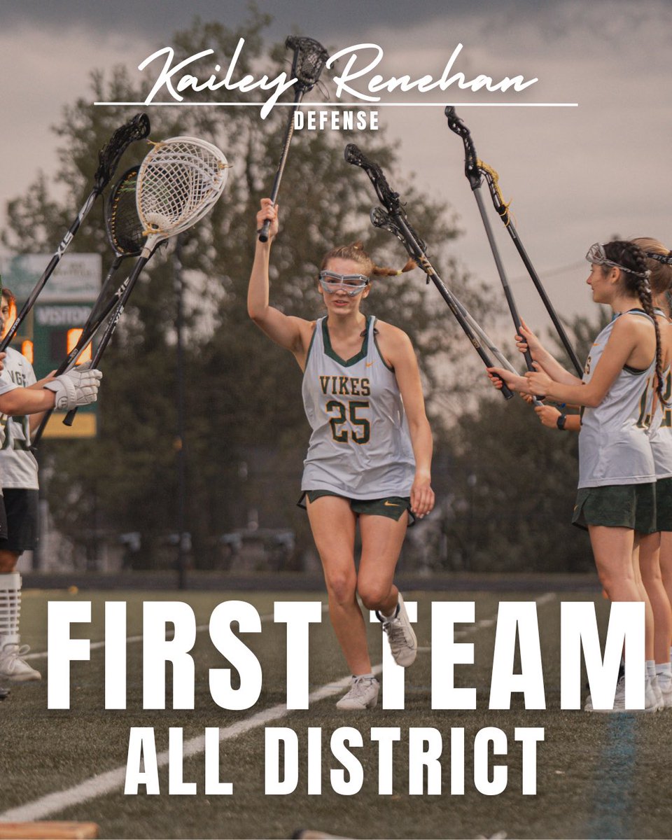 VikesGLax's tweet photo. Congratulations to our 1st Team All District selections

Midfield 
Alex Phillips
Katie Clarke 

Defense
Sophie Garbe
Kailey Renehan

@ValleyBoosters @LoCoSports @LVHS_official https://t.co/PH6kVvXKP8